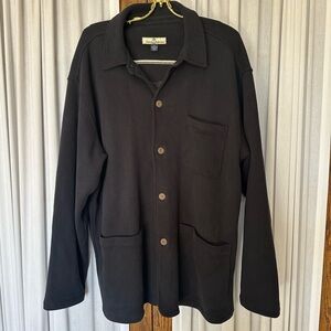 Tommy Bahama Black Heavy Ribbed Cotton Jacket